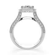 Beatrice Marquise Cut Halo Pave Knife Edge Milgrain Engagement Ring Setting - Nivetta
